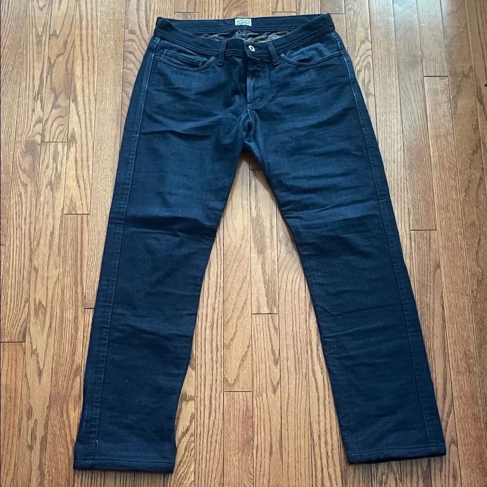 Naked & Famous Weird Guy Blanket Lined Dark Wash Jeans Sz 33